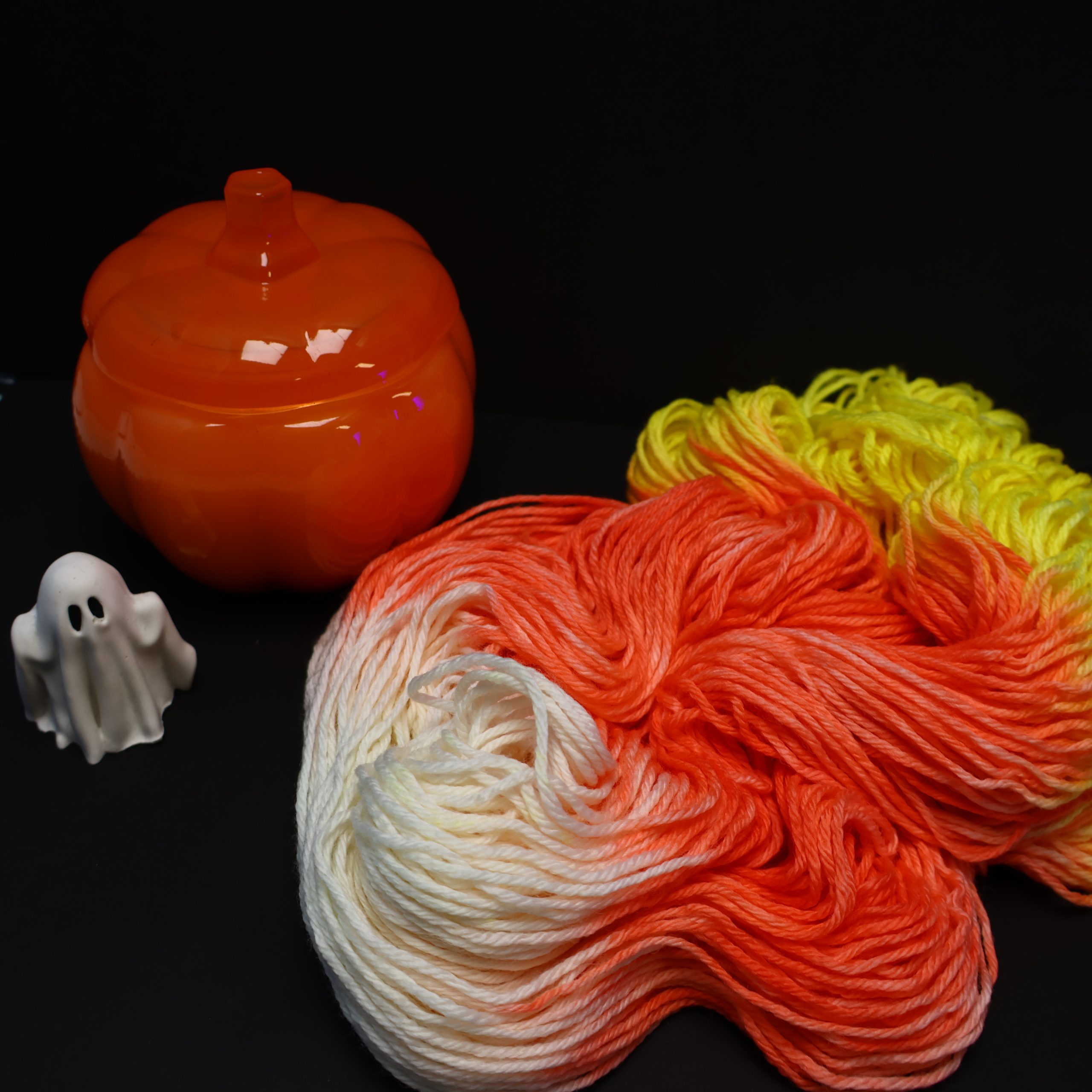 🍬 Candy Corn Reverie on 100% Superwash Merino DK