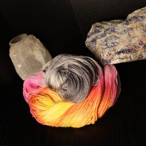 🔥🪶⚡ Electric Phoenix Pop — Neon Beastie Carnival - Platinum Sock 100g