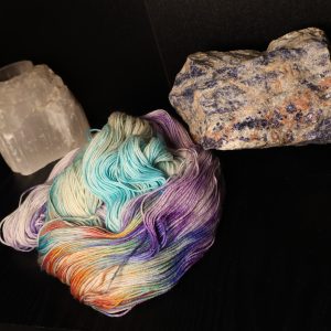 🎪🧜‍♀️ Prism Shell Siren — Neon Beastie Carnival on 100% Superwash Merino Sock 100g