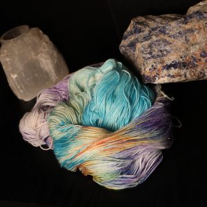 🎪🧜‍♀️ Prism Shell Siren — Neon Beastie Carnival on Platinum Sock 100g