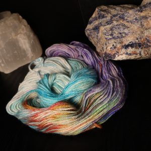 🎪🧜‍♀️ Prism Shell Siren — Neon Beastie Carnival on 100% Superwash Merino DK 50g