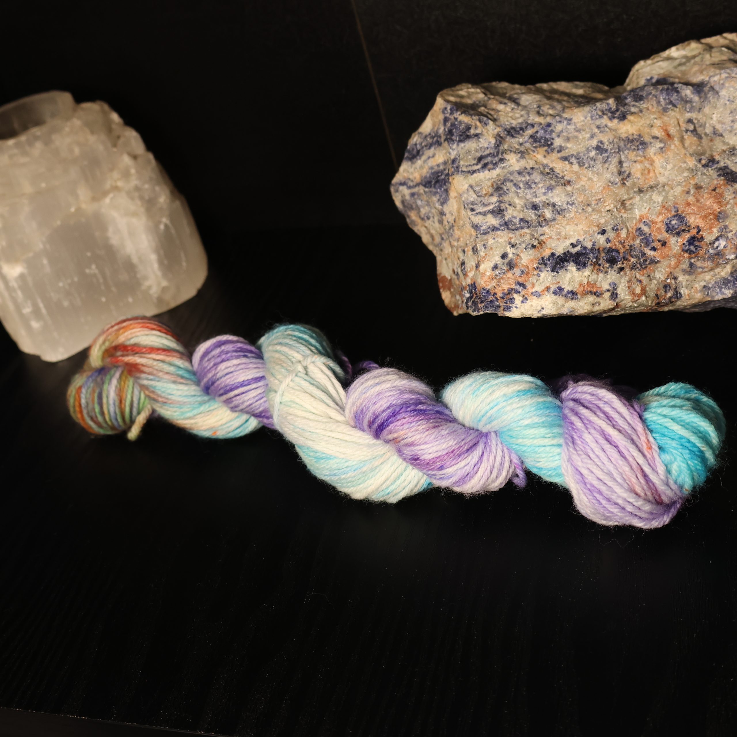 🎪🧜♀️ Prism Shell Siren — Neon Beastie Carnival on 100% Superwash Merino DK 50g - Image 2