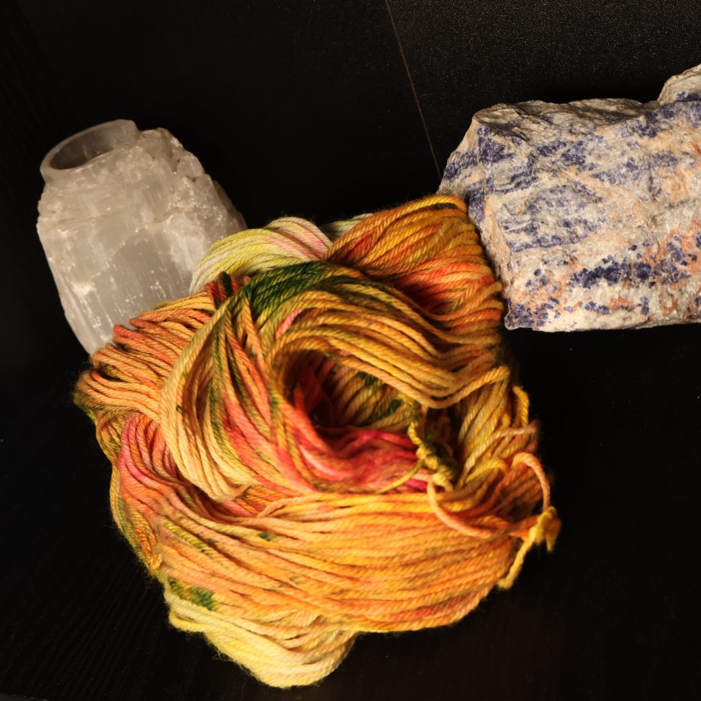 🐉🍜⚡ Neon Noodle Dragon — Neon Beastie Carnival on 100% Superwash Merino DK 100g