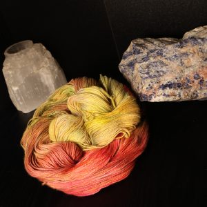 🐉🍜⚡ Neon Noodle Dragon — Neon Beastie Carnival on Titanium High Twist Sock 100g