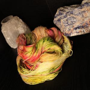 🐉🍜⚡ Neon Noodle Dragon — Neon Beastie Carnival on 100% Superwash Merino Sock 100g