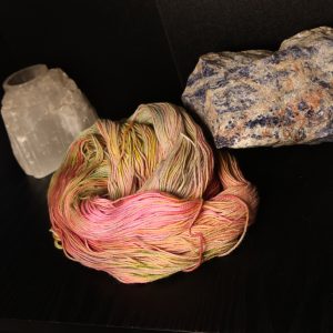 🐉🍜⚡ Neon Noodle Dragon — Neon Beastie Carnival on Platinum Sock 100g