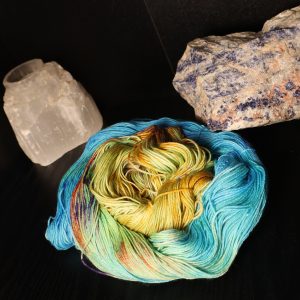 🐙🍬 Jellybean Kraken — Neon Beastie Carnival on 100% Superwash Merino Sock 100g