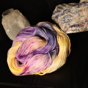 🦊✨🌈 Stardust Trickster Fox — Neon Beastie Carnival - 100% Superwash Merino DK 100g