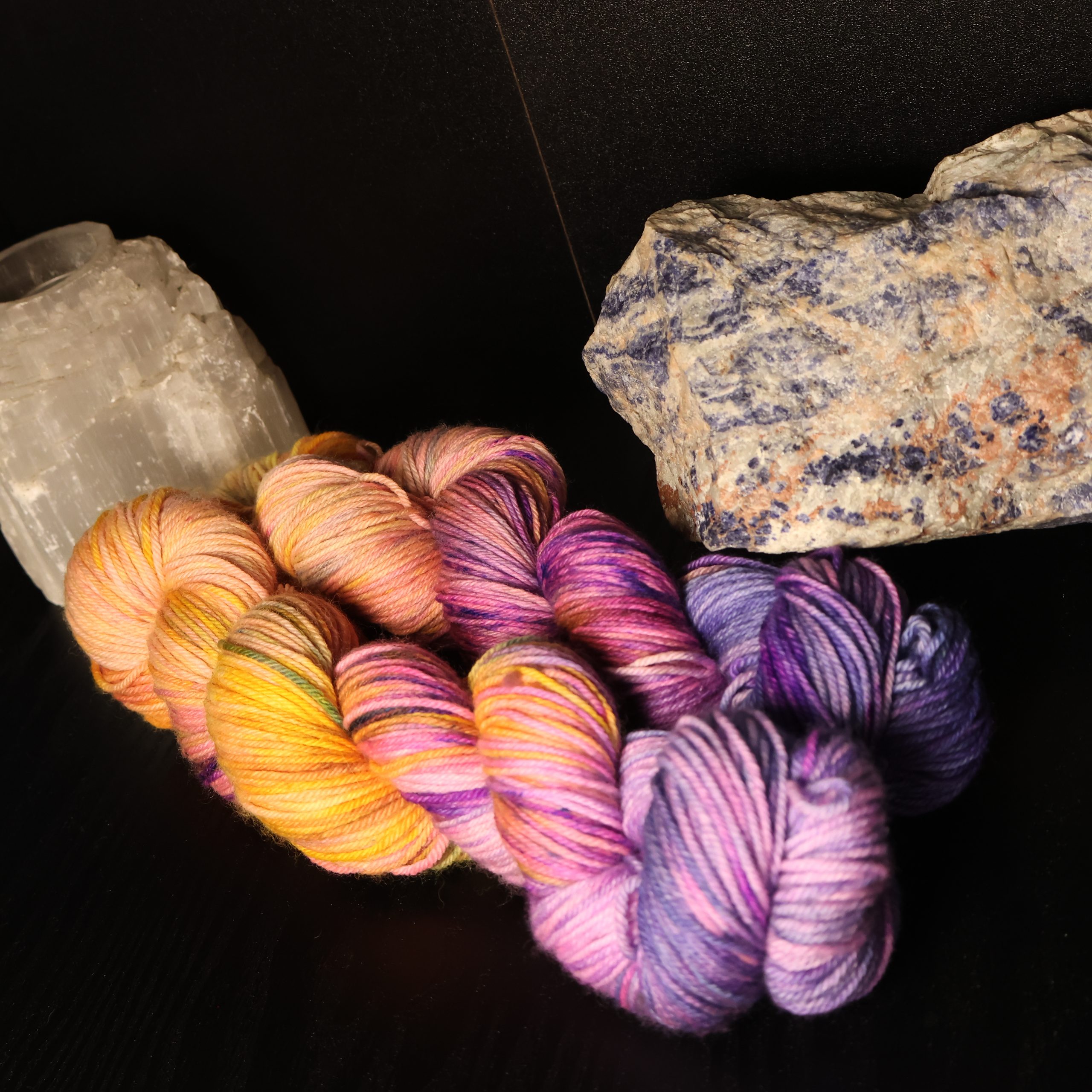 🦊✨🌈 Stardust Trickster Fox — Neon Beastie Carnival - Platinum DK 100g - Image 2