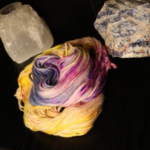 🦊✨🌈 Stardust Trickster Fox — Neon Beastie Carnival - 100% Superwash Merino DK 50g