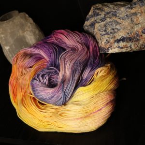🦊✨🌈 Stardust Trickster Fox — Neon Beastie Carnival - Titanium High Twist Sock 100g