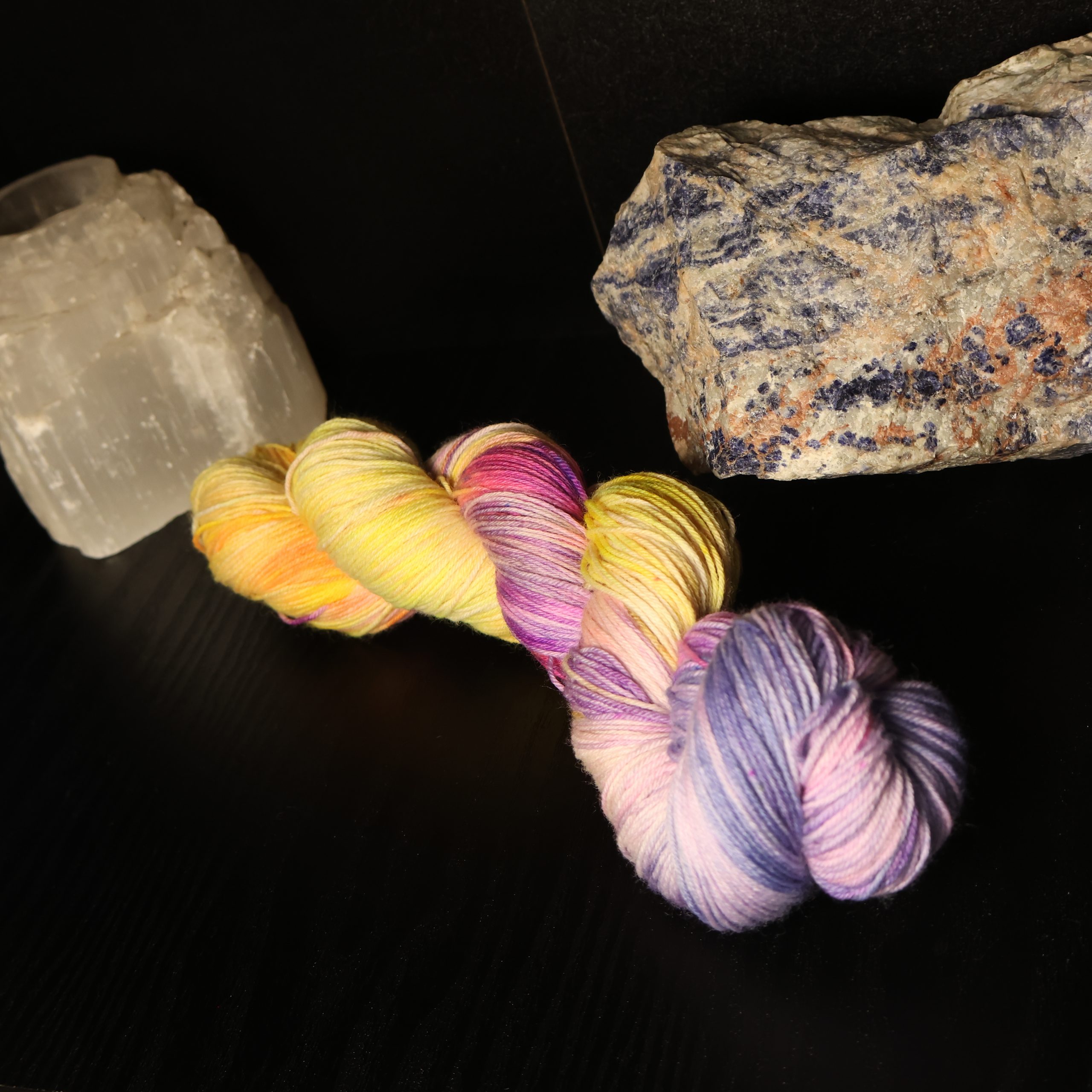 🦊✨🌈 Stardust Trickster Fox — Neon Beastie Carnival - Platinum Sock 100g - Image 2