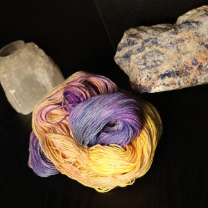 🦊✨🌈 Stardust Trickster Fox — Neon Beastie Carnival - 100% Superwash Merino Sock 100g