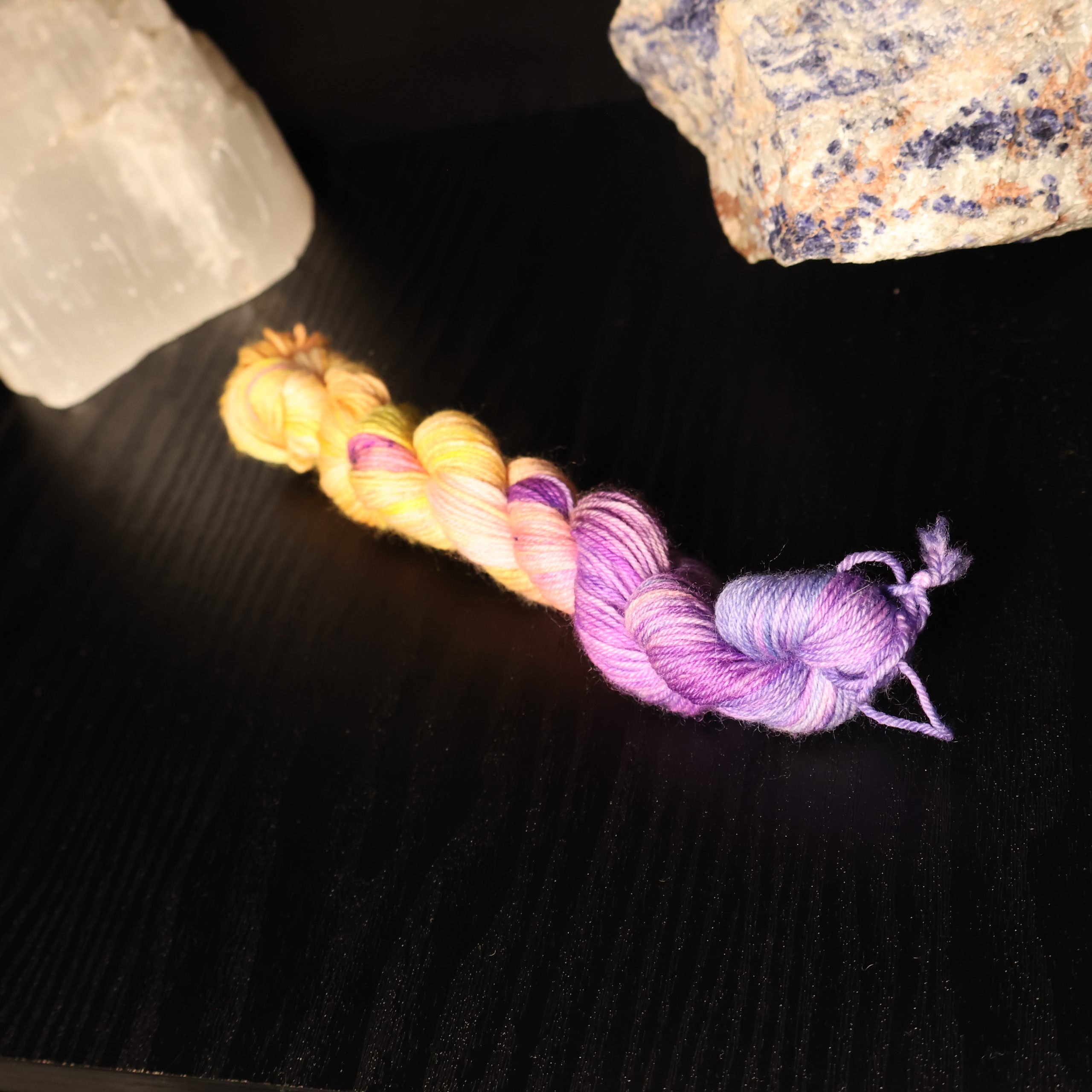 🦊✨🌈 Stardust Trickster Fox — Neon Beastie Carnival - Platinum Sock 20g