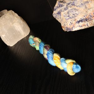 🐙🍬 Jellybean Kraken — Neon Beastie Carnival on Platinum Sock 20g