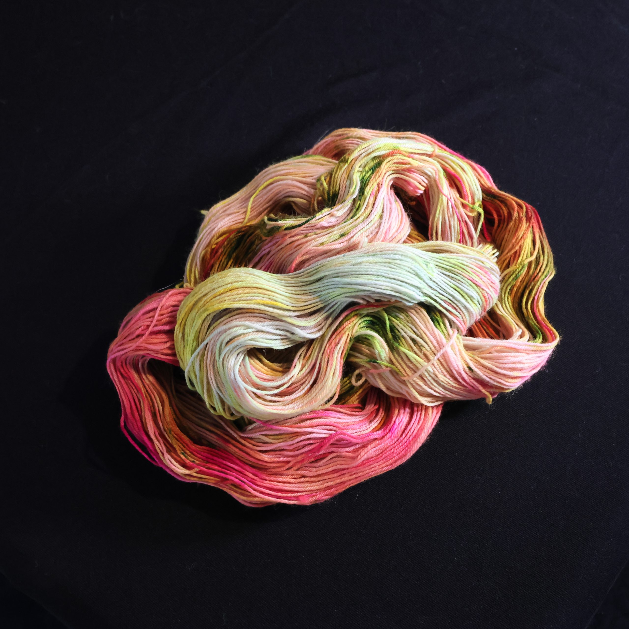 🐉🍜 Neon Noodle Dragon - 100% Superwash Merino Sock - 100g - Image 2