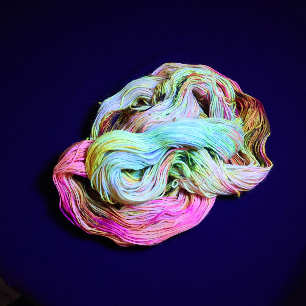 🐉🍜 Neon Noodle Dragon - 100% Superwash Merino Sock - 100g