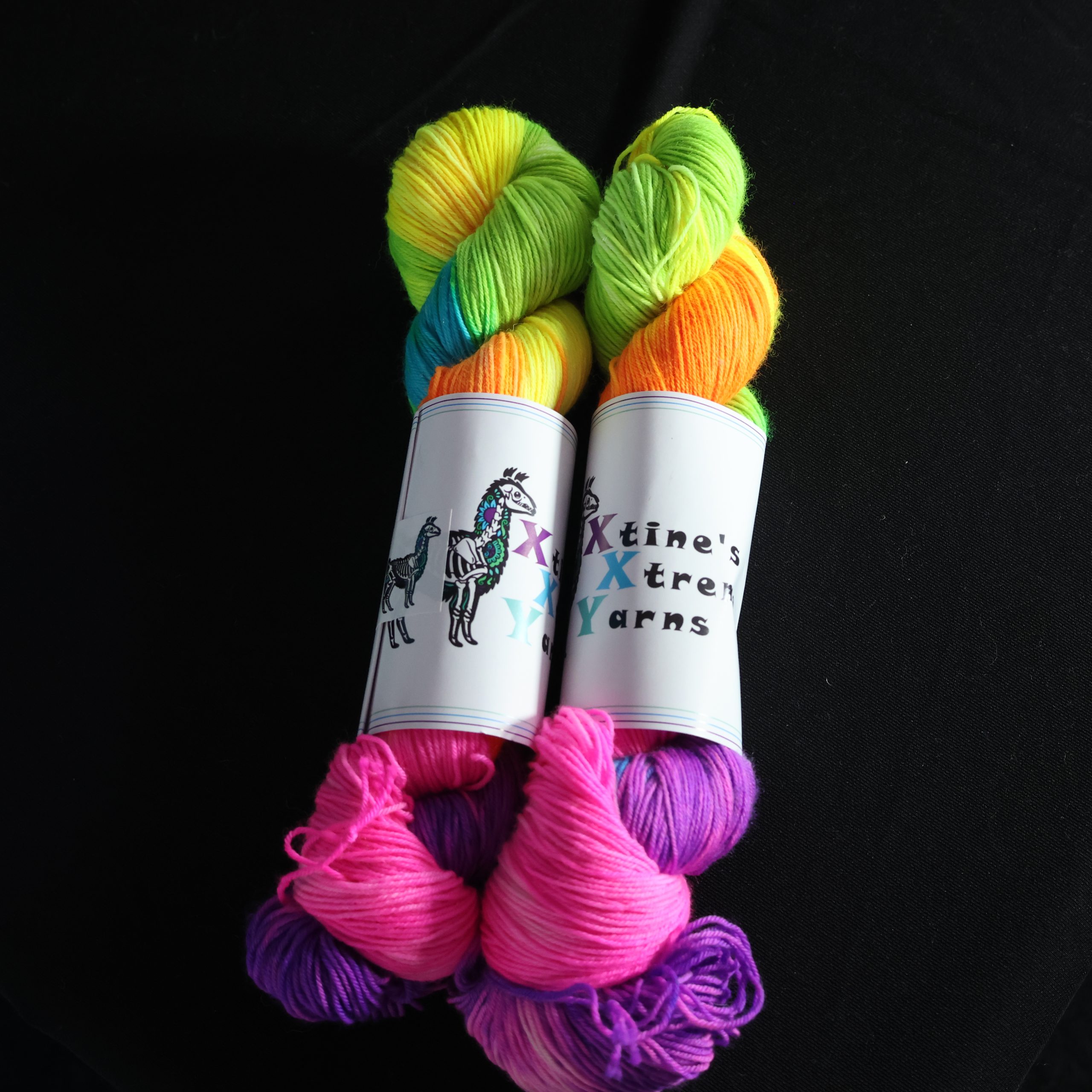 🌈 Drop Acid (Dye) and Stitch Rainbows - UV Reactive Rainbow Yarn - 100% Superwash Merino Sock - 100g - Image 4