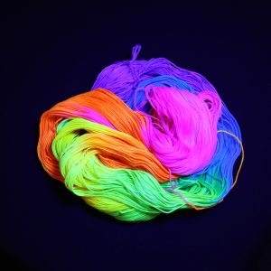 🌈 Drop Acid (Dye) and Stitch Rainbows - UV Reactive Rainbow Yarn - 100% Superwash Merino Sock - 100g