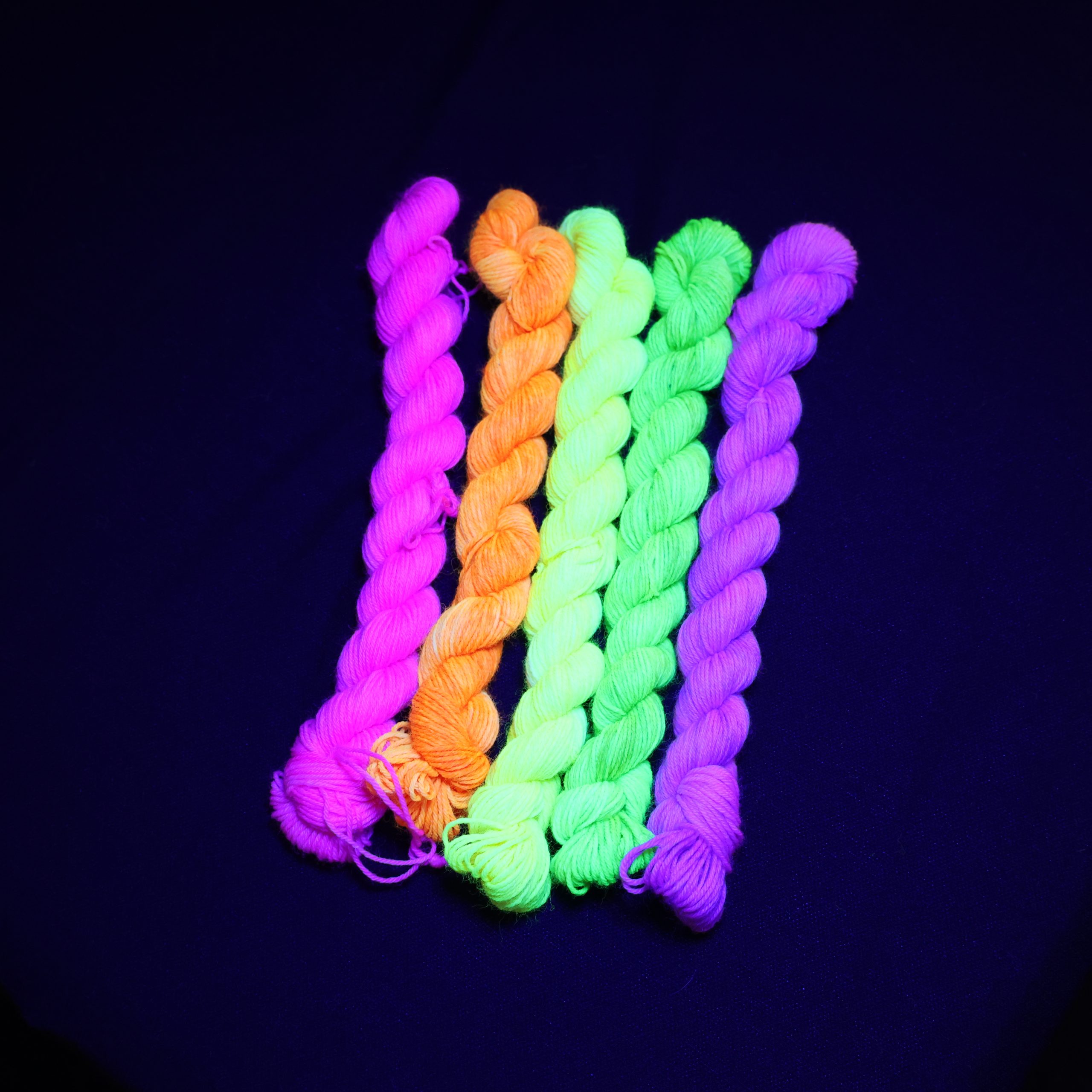 : πβ¨ Neon Nights Mini Skein Set- 100% Superwash Merino Sock