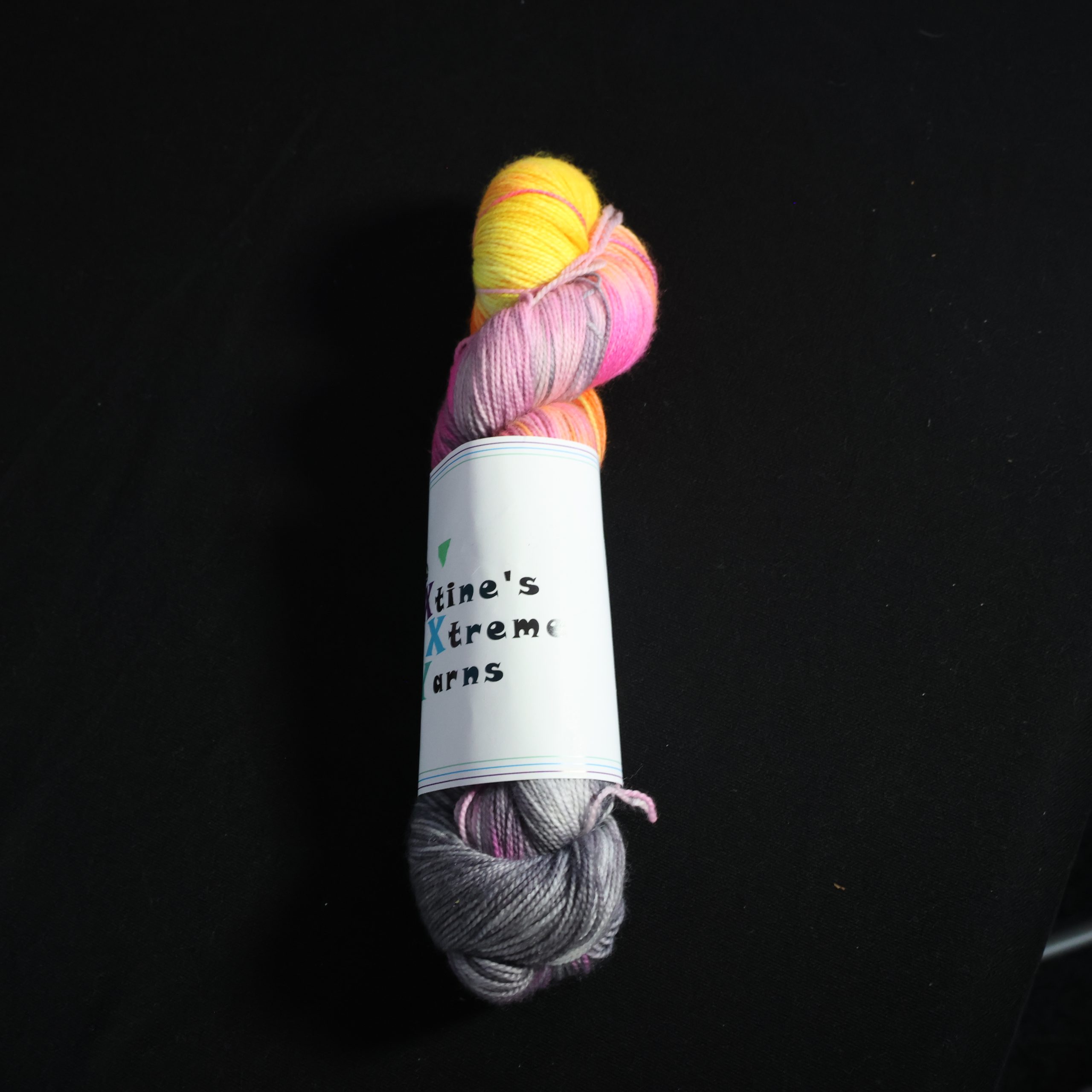 π₯π¦ Electric Phoenix Pop- 75% Superwash Merino 25% Nylon High Twist Sock - 100g - Image 3