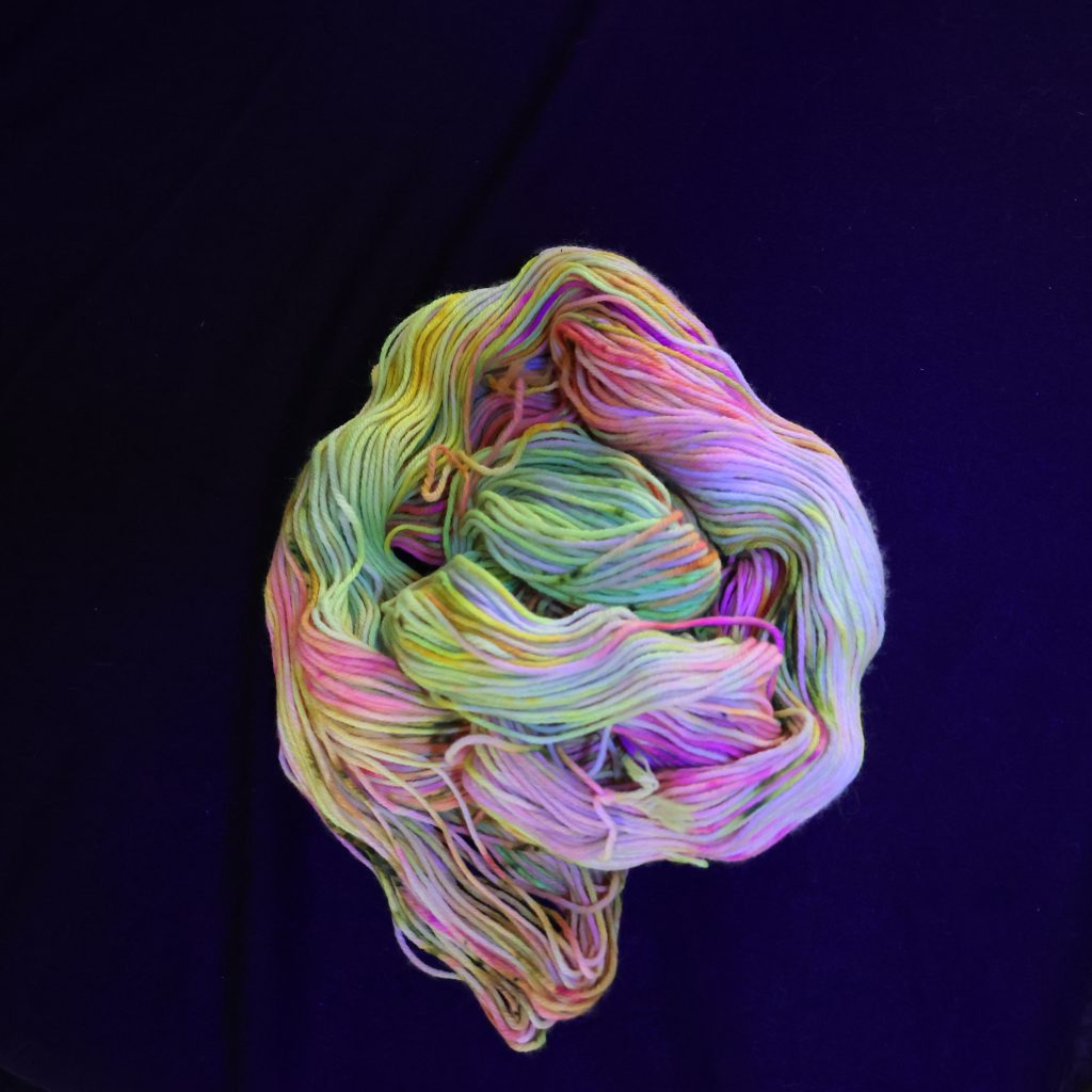 🐉🍜 Neon Noodle Dragon - 75% Superwash Merino 25% Nylon DK - 100g