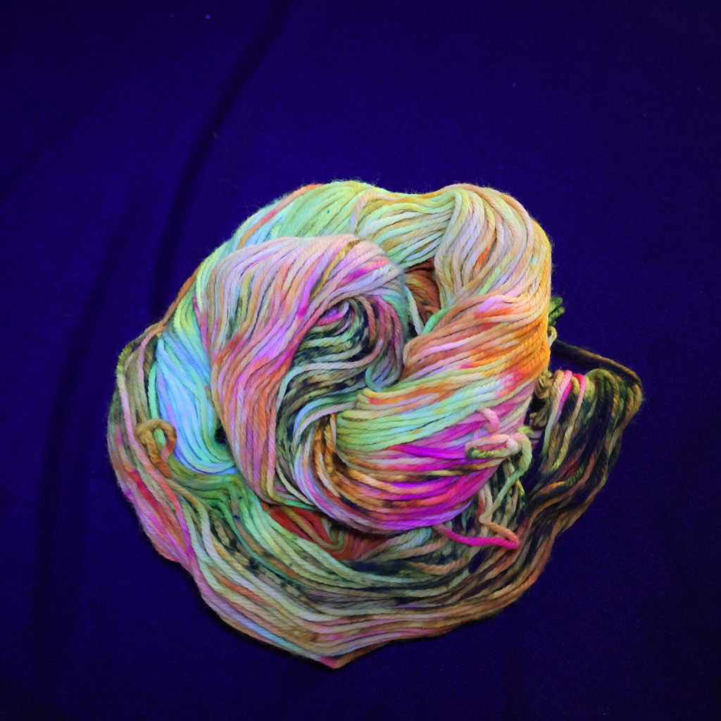 🐉🍜 Neon Noodle Dragon-100% Superwash Merino DK - 100g